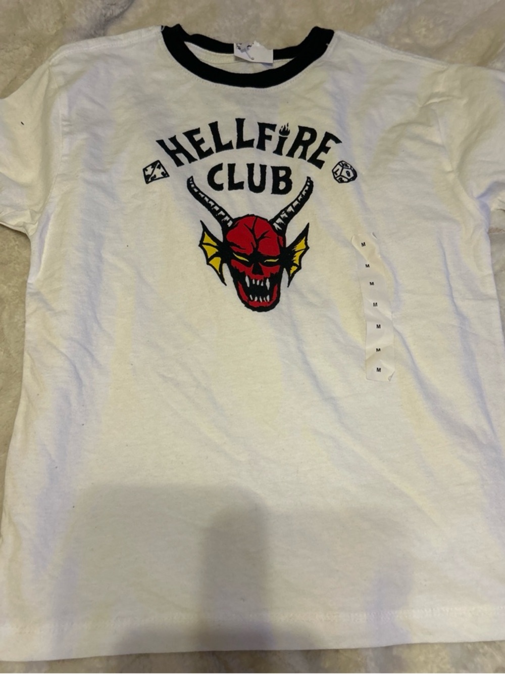 White "Hellfire Club" Graphic Tee - Kids Short Sleeve